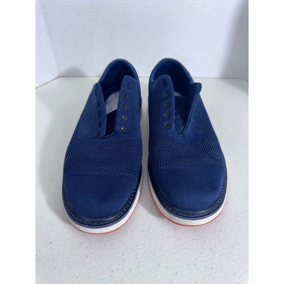 "SWIMS" Mens Barry Oxford Navy Knit Mesh Dress Lace Up NO INSOLES NO LACES SZ 9 - Picture 2 of 7